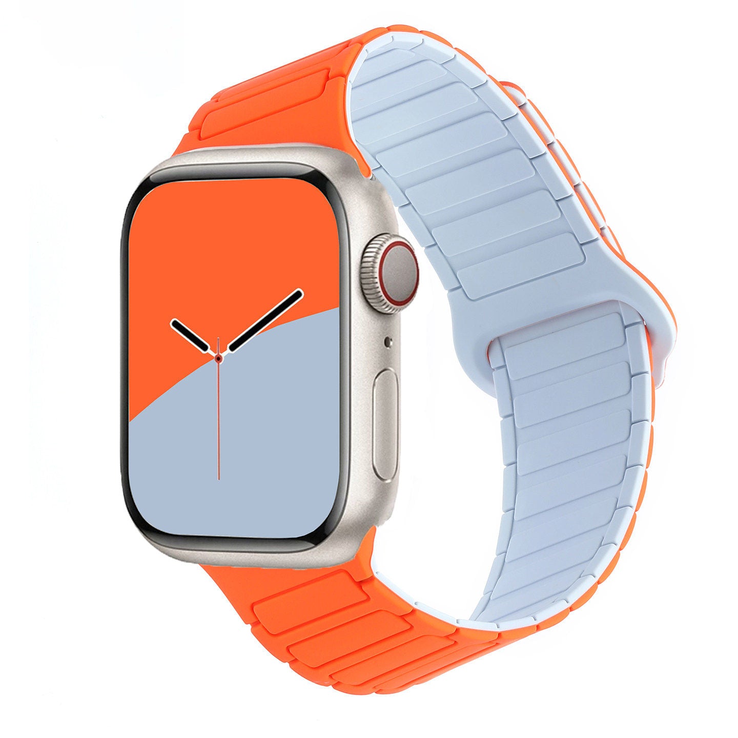 Asymmetrical Wave-Patterned Sports Strap For Apple Watch