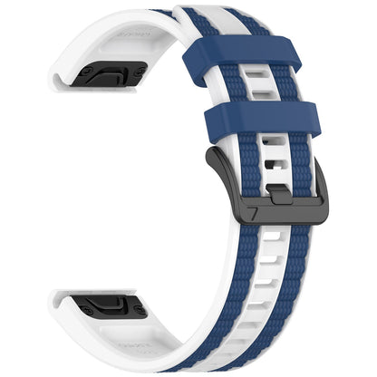 Two-tone Textured Silicone Watch Strap For Garmin