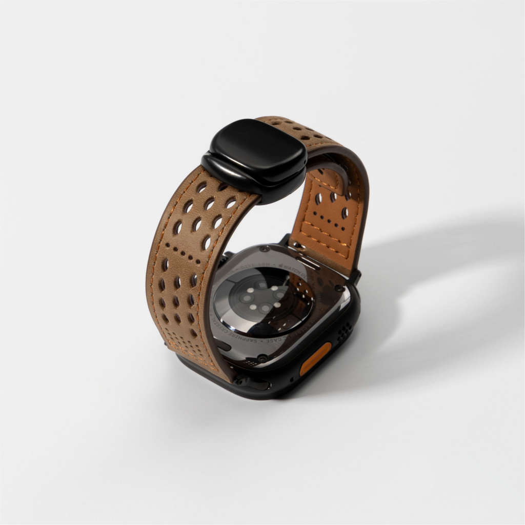 Upgraded Magnetic Buckle Leather Strap For Apple Watch