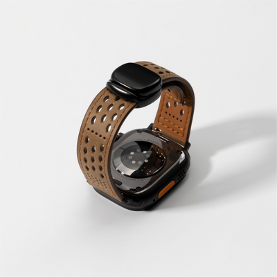 Upgraded Magnetic Buckle Leather Strap For Apple Watch