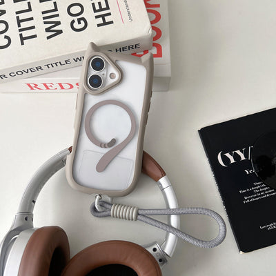 Cute 3D Cat Ear MagSafe Case for iPhone