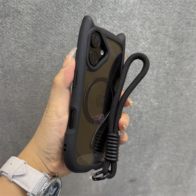 Cute 3D Cat Ear MagSafe Case for iPhone