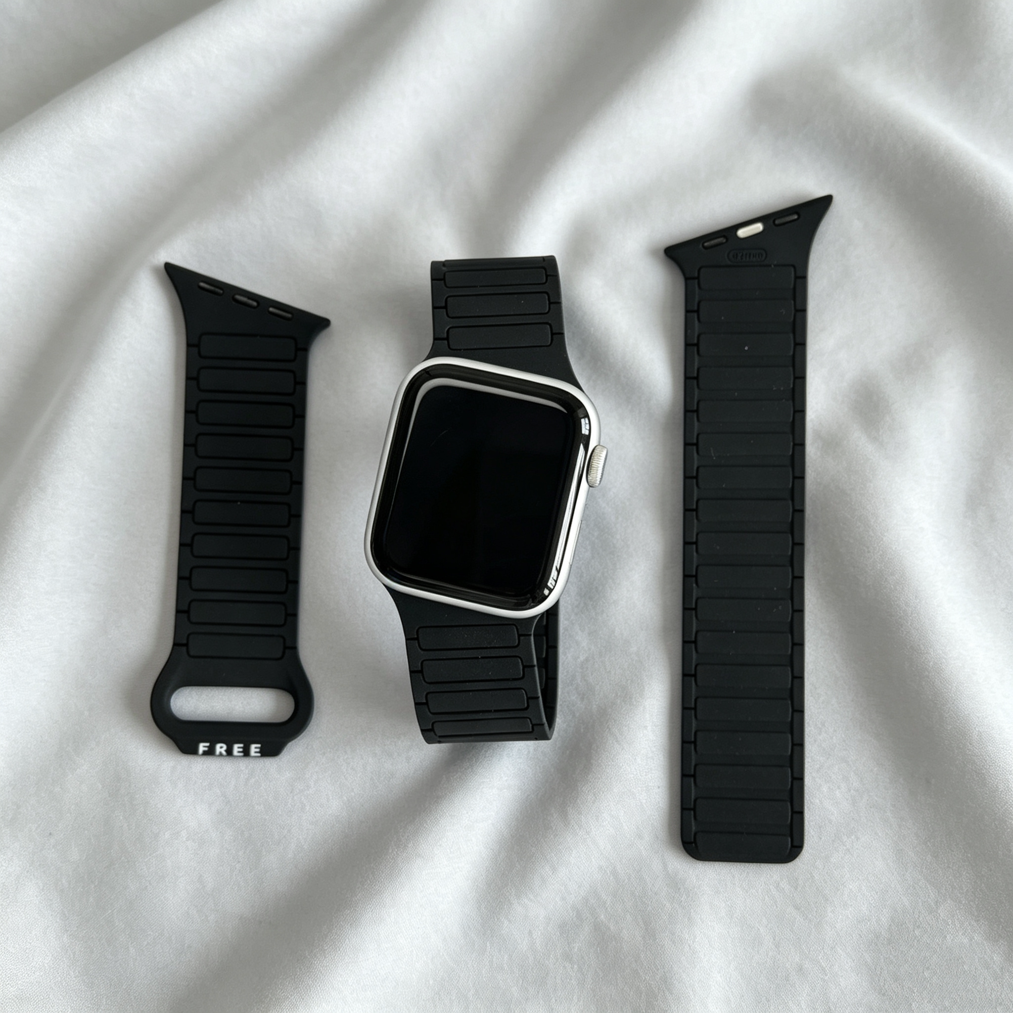 Asymmetrical Wave-Patterned Sports Strap For Apple Watch