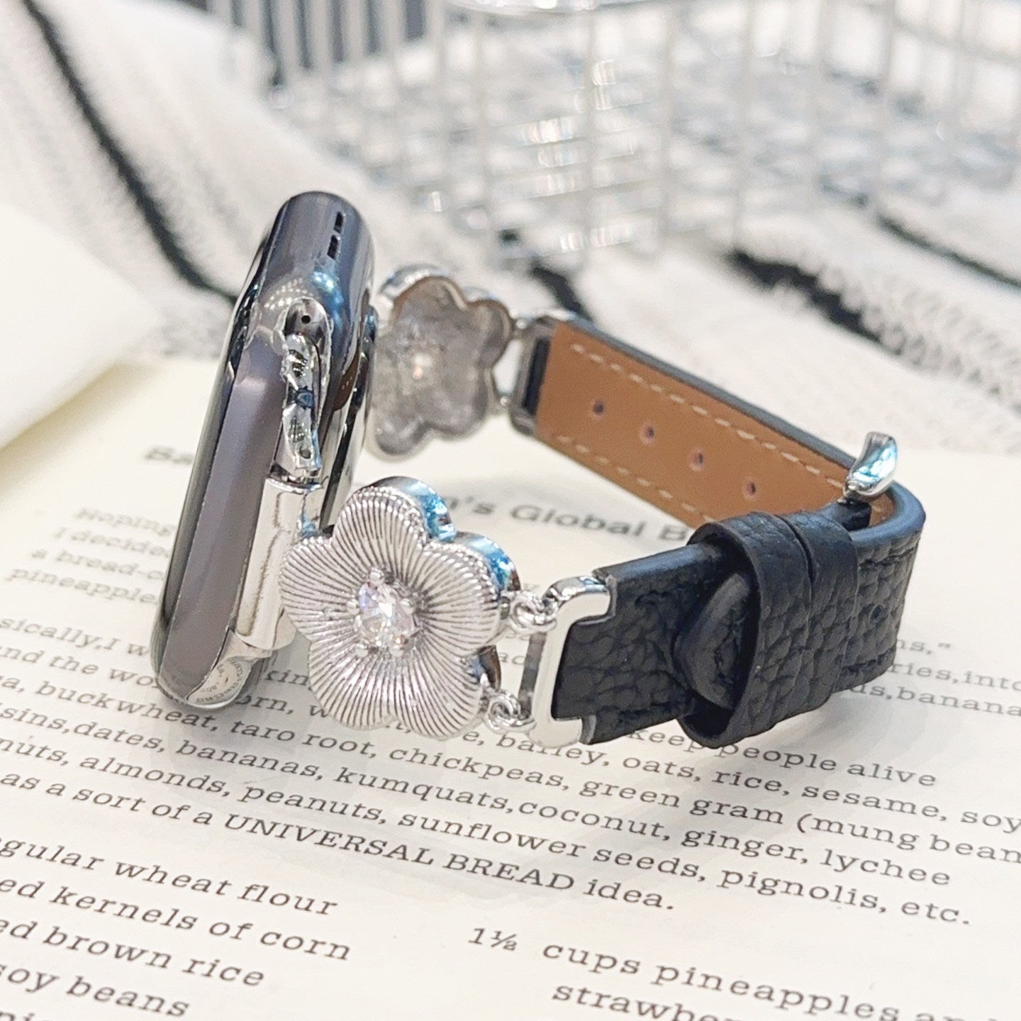 Flower Leather Strap For Apple Watch