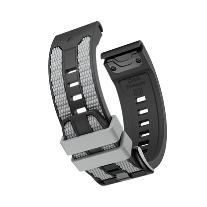 Two-tone Textured Silicone Watch Strap For Garmin