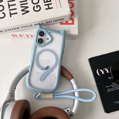 Cute 3D Cat Ear MagSafe Case for iPhone