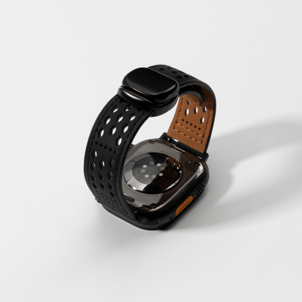 Upgraded Magnetic Buckle Leather Strap For Apple Watch