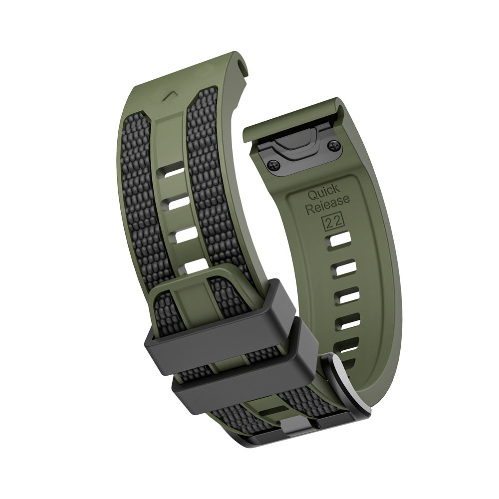 Two-tone Textured Silicone Watch Strap For Garmin
