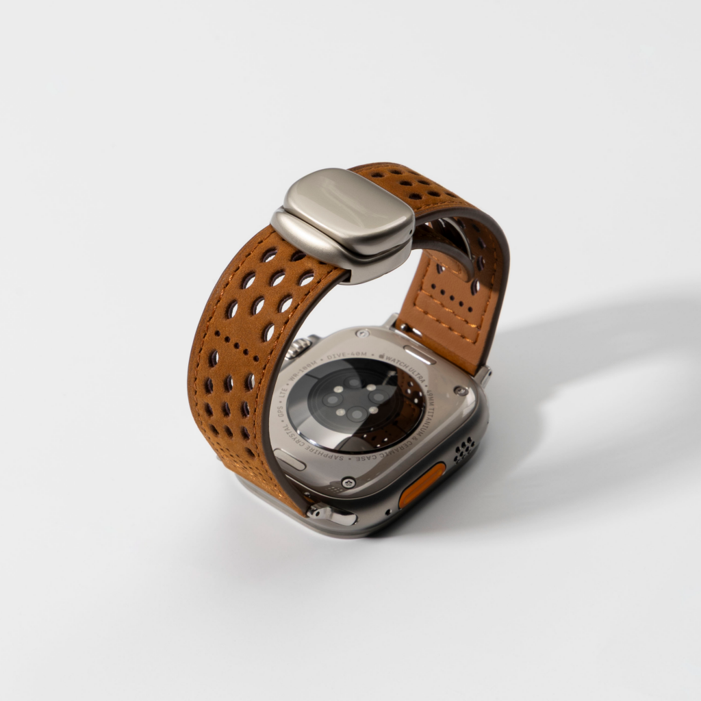 Upgraded Magnetic Buckle Leather Strap For Apple Watch