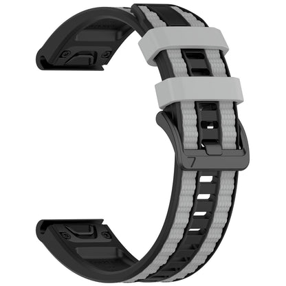 Two-tone Textured Silicone Watch Strap For Garmin