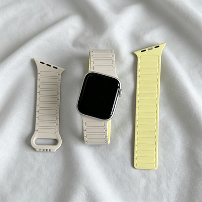 Asymmetrical Wave-Patterned Sports Strap For Apple Watch