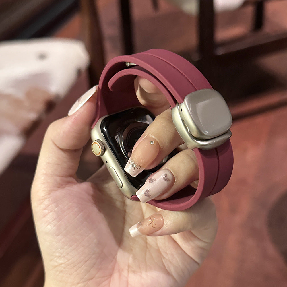 Sports Silicone Magnetic Buckle For Apple Watch