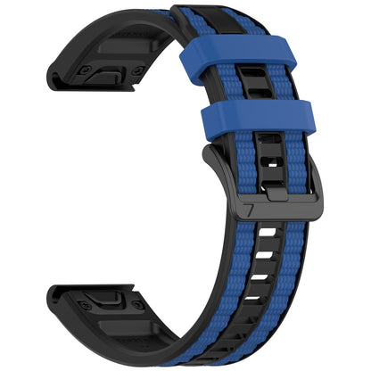 Two-tone Textured Silicone Watch Strap For Garmin