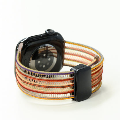 Fish Silk Mesh Breathable Magnetic Soft Strap For Apple Watch
