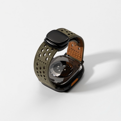 Upgraded Magnetic Buckle Leather Strap For Apple Watch