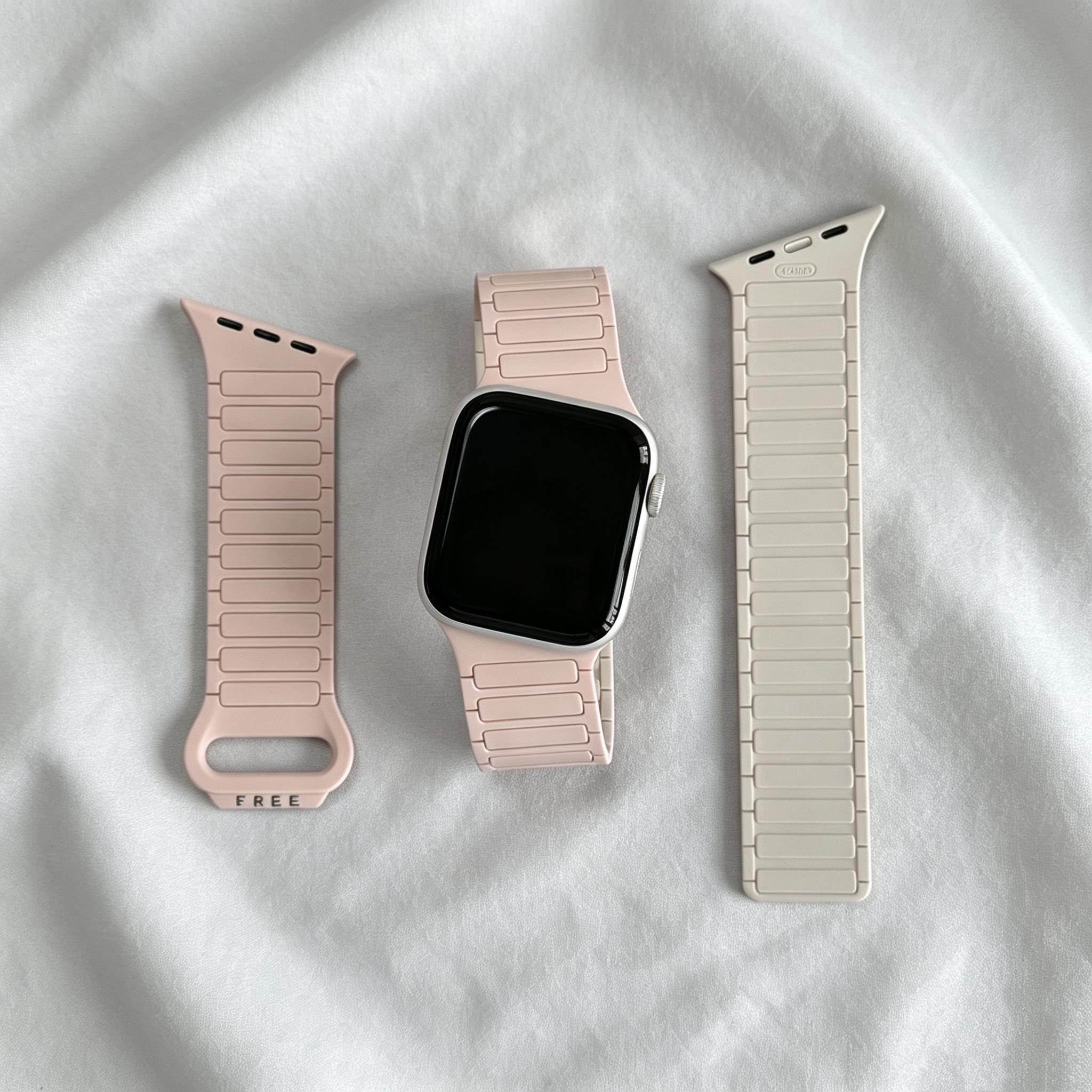 Asymmetrical Wave-Patterned Sports Strap For Apple Watch