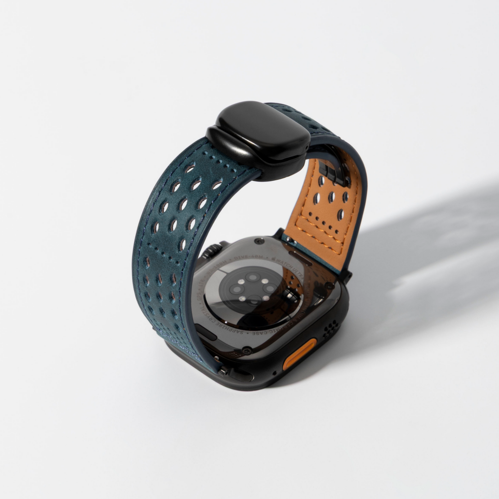 Upgraded Magnetic Buckle Leather Strap For Apple Watch
