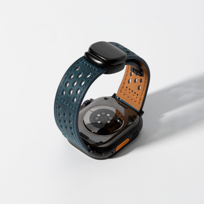 Upgraded Magnetic Buckle Leather Strap For Apple Watch