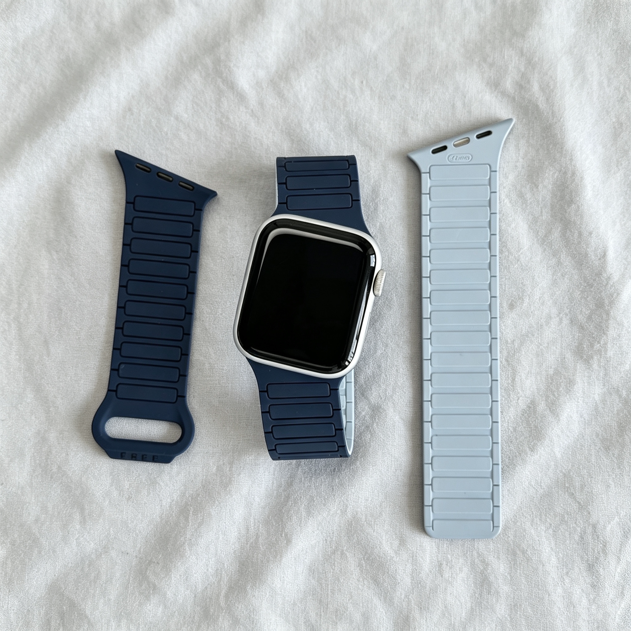 Asymmetrical Wave-Patterned Sports Strap For Apple Watch