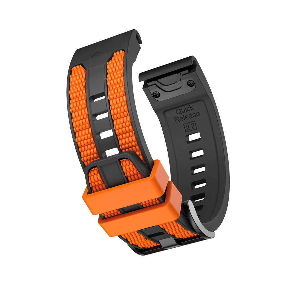 Two-tone Textured Silicone Watch Strap For Garmin