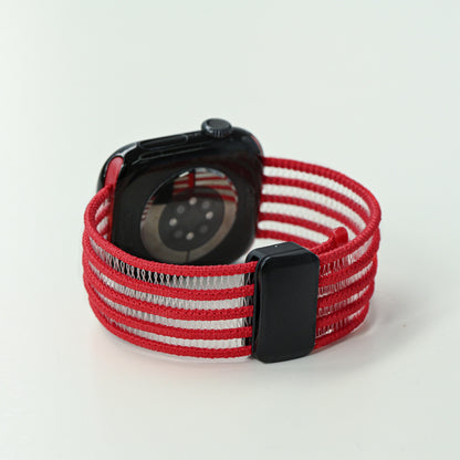 Fish Silk Mesh Breathable Magnetic Soft Strap For Apple Watch