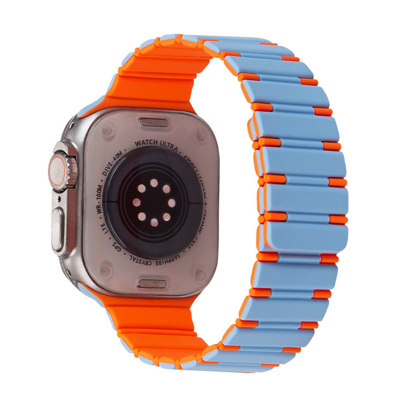 Two-color Magnetic Silicone Strap For Apple Watch