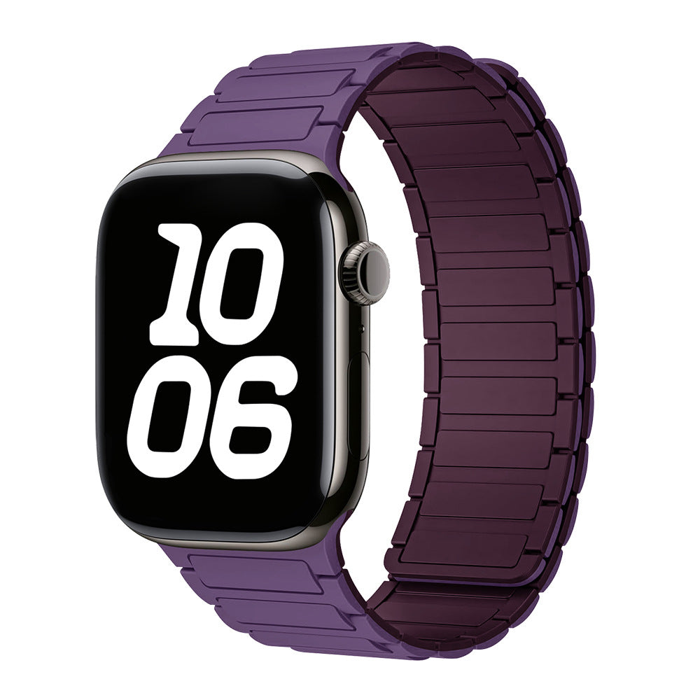 Silicone magnetic loop watch band For Apple Watch