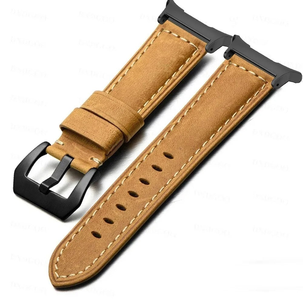 Vintage Frosted Leather For Samsung Watch Ultra 47mm