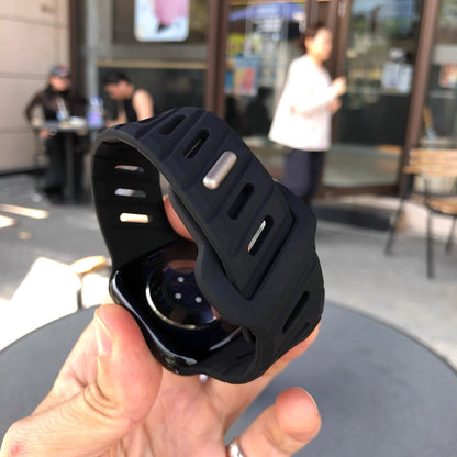 Asymmetric Oblique Hole Silicone Watch Strap for Apple Watch