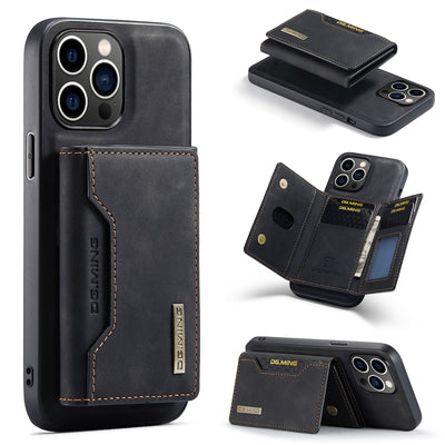 2-in-1 Magnetic Wallet iPhone Case – Detachable Leather Card Holder