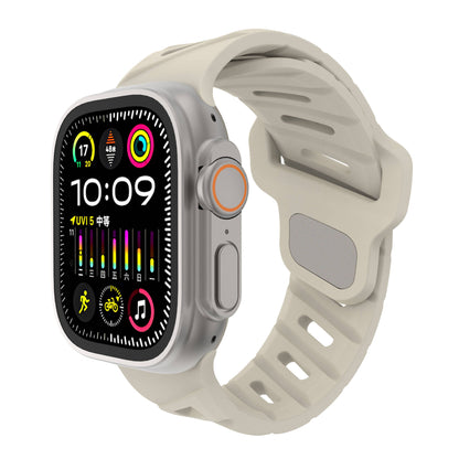 Asymmetric Oblique Hole Silicone Watch Strap for Apple Watch