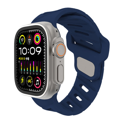 Asymmetric Oblique Hole Silicone Watch Strap for Apple Watch