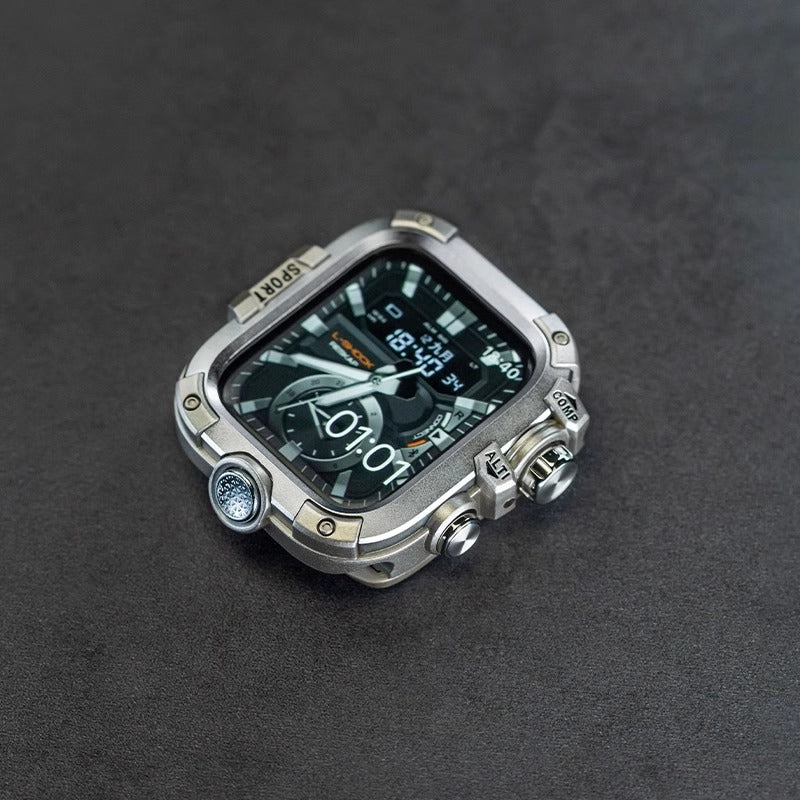 Metal Tempered Glass Case for Apple Watch