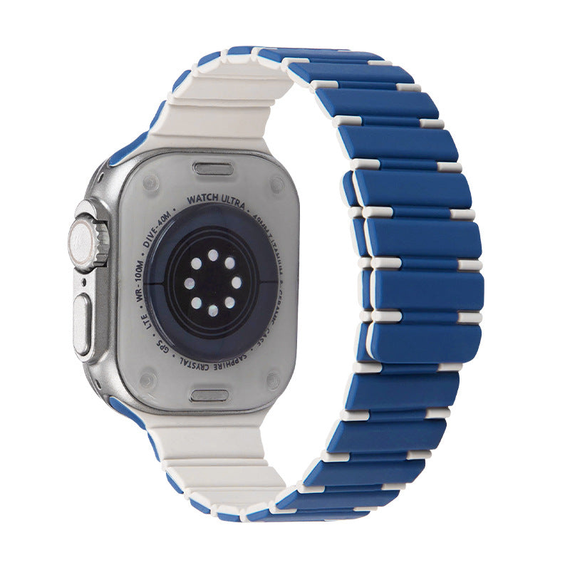 Two-color Magnetic Silicone Strap For Apple Watch