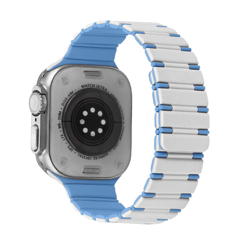 Two-color Magnetic Silicone Strap For Apple Watch