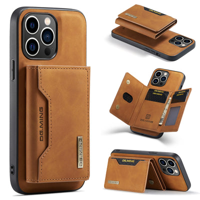 2-in-1 Magnetic Wallet iPhone Case – Detachable Leather Card Holder