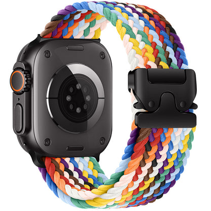 Elastic nylon parachute buckle watch strap suitable for all Apple series