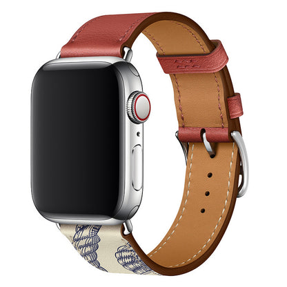 Apple watch genuine leather hand-stitched strap