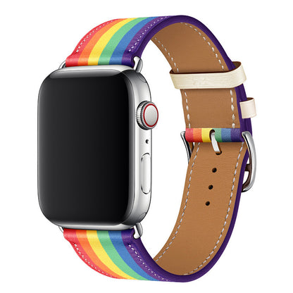 Apple watch genuine leather hand-stitched strap