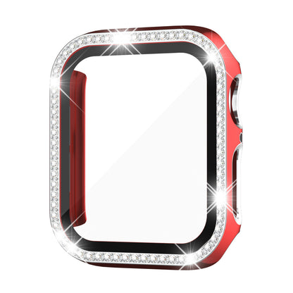 Rhinestone Tempered Glass Case For Apple Watch