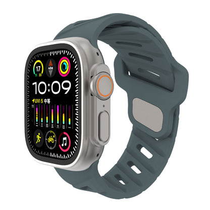 Asymmetric Oblique Hole Silicone Watch Strap for Apple Watch