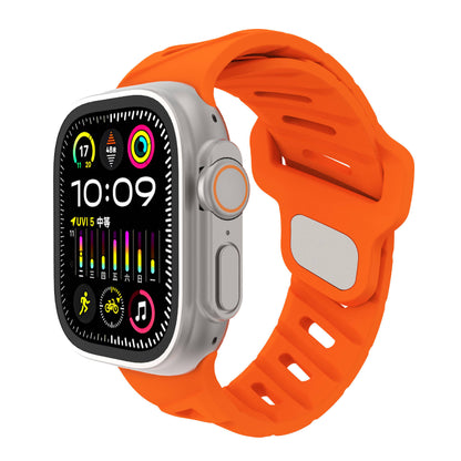 Asymmetric Oblique Hole Silicone Watch Strap for Apple Watch