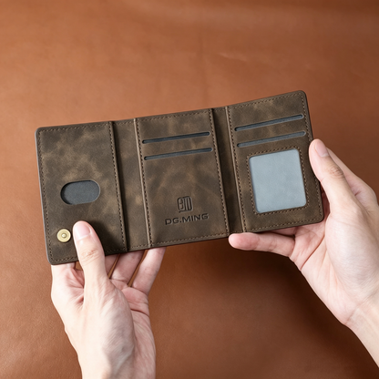 2-in-1 Magnetic Wallet iPhone Case – Detachable Leather Card Holder