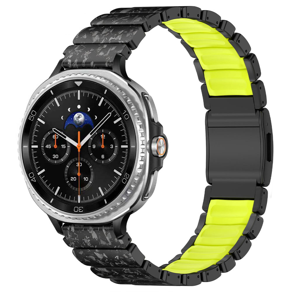 Carbon Fiber +FKM Band For Samsung Watch