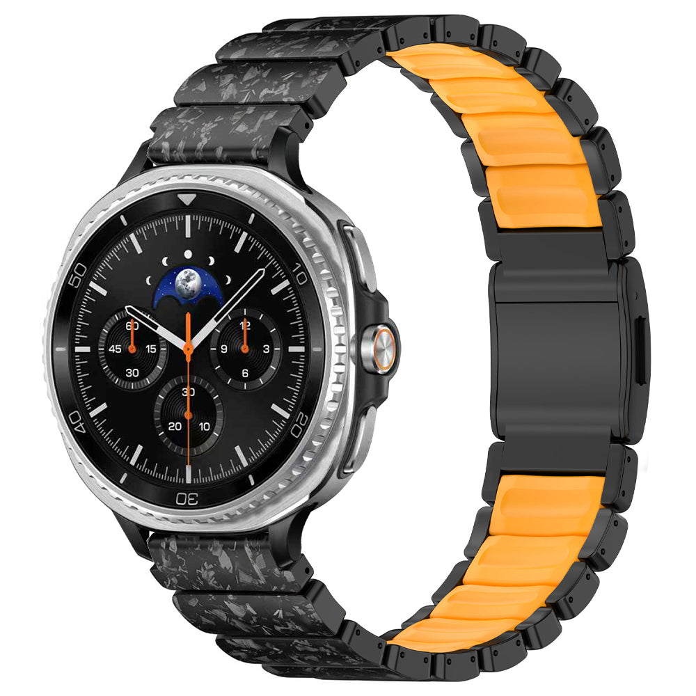 Carbon Fiber +FKM Band For Samsung Watch