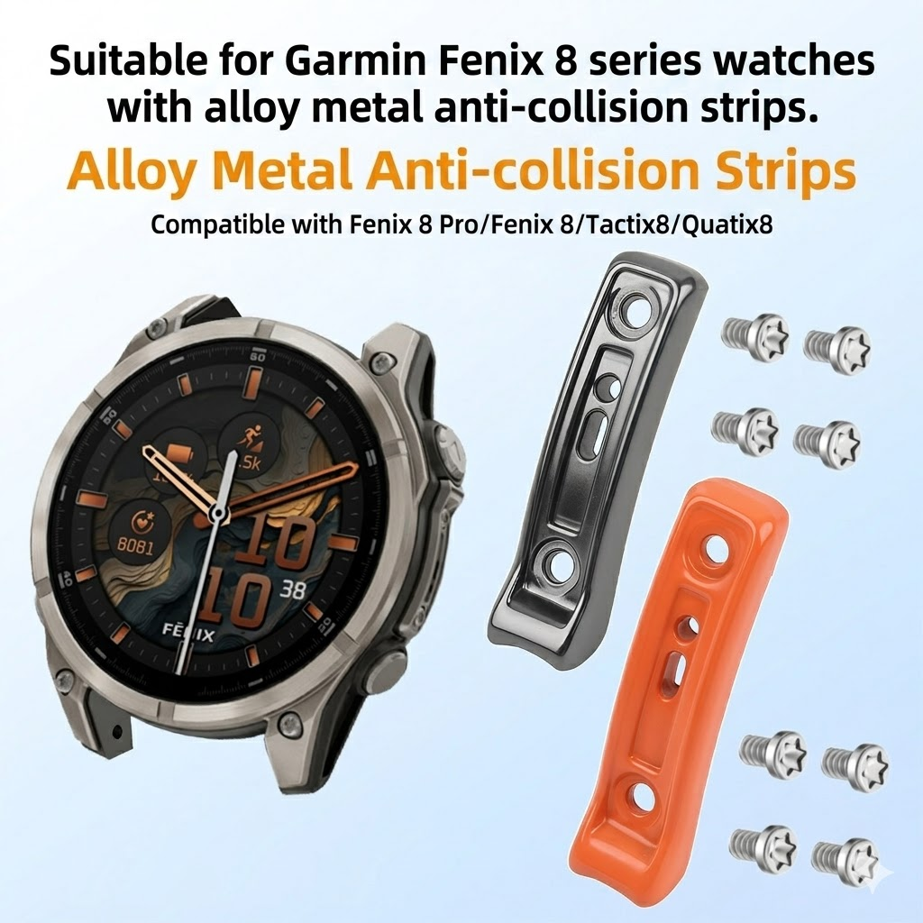 Metal Anti-Collision Accessories For Garmin Fenix8/Tactix8/Quatix8