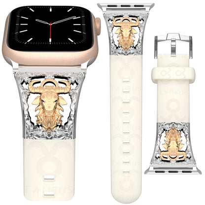 Metal Embossed Constellation Watch Strap For Apple Watch--Taurus