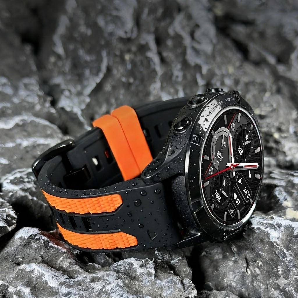Two-tone Textured Silicone Watch Strap For Garmin