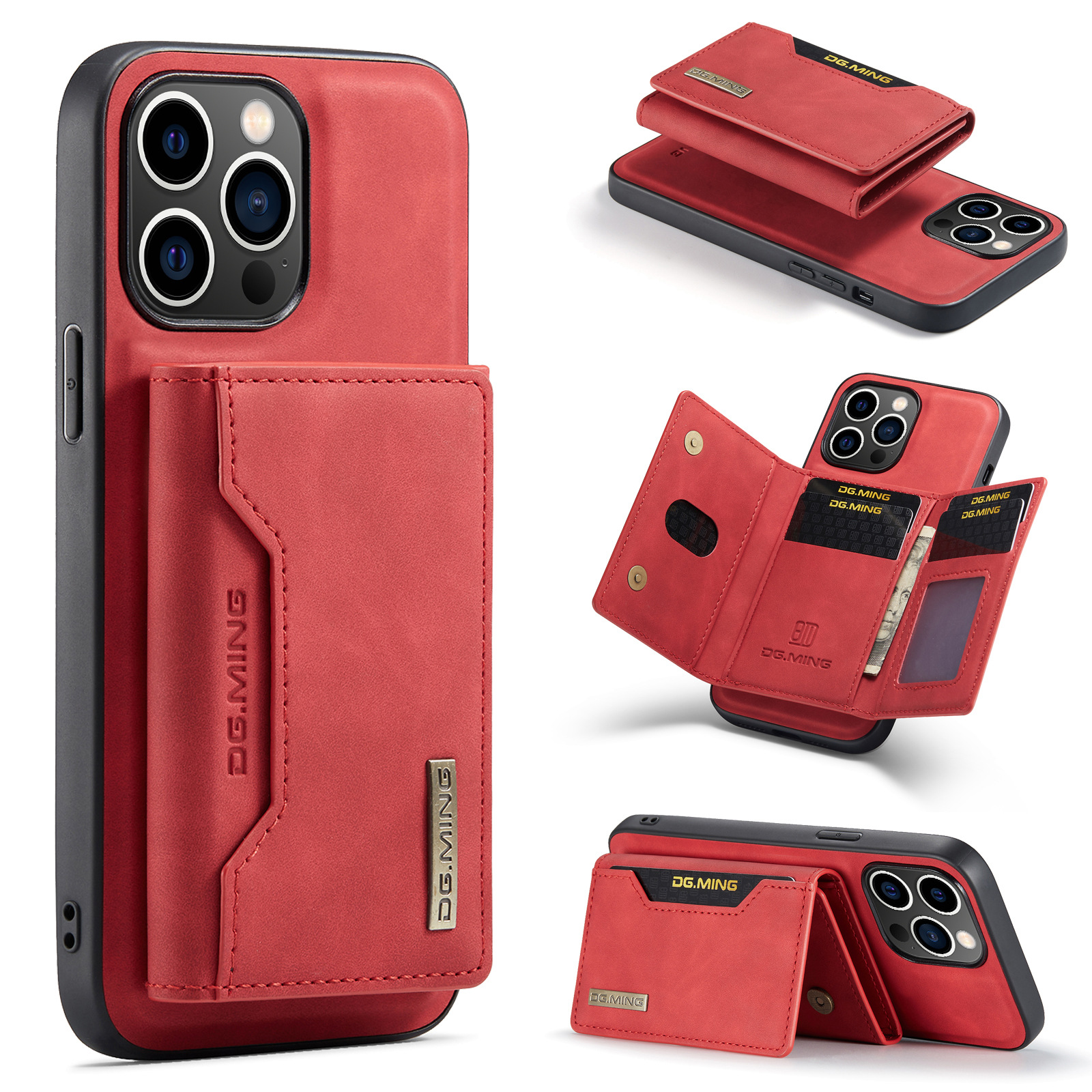 2 in 1 Detachable Wallet Back Cover for iPhone 17 Pro max/ 17Pro/17/16 /16Pro