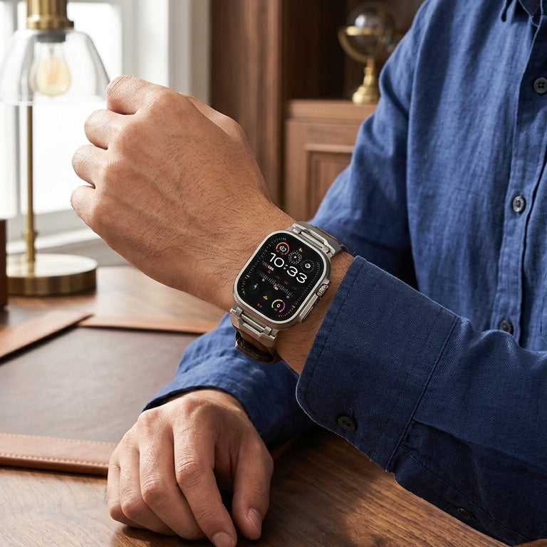 Airfoil Wings Leather Apple Watch Band
